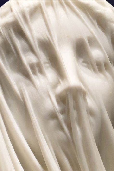 The Veiled Virgin, Giovanni Strazza, 1850 #art #sculpture The Veiled Virgin, Art Sculpture, Marble, Statue, Sculpture, White, Instagram, Art