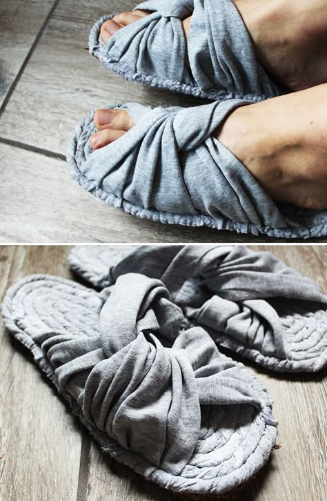 How to Make Home Slippers from Old Pants DIY Upcycling Jak Zrobić Kapcie ze Spodni | Diy slippers, Sewing slippers, Upcycle clothes Diy Old Clothes Crafts, How To Make Slippers At Home, Old Pants Diy, Recycled Clothes Diy Upcycling, Old Pants Diy Upcycle, Shoe Covers Diy, Old Clothes Diy Upcycling Ideas, Old Clothes Crafts, Diy Old Clothes