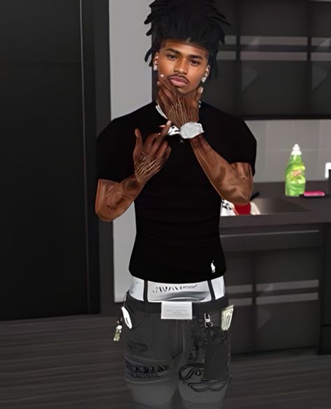 Imvu Male Avatar Ideas, Roblox Boy Outfits, Imvu Male, Imvu Boy, Pose Men, Male Avatar, Roblox Pfp, Second Life Avatar, Black Men Fashion Swag