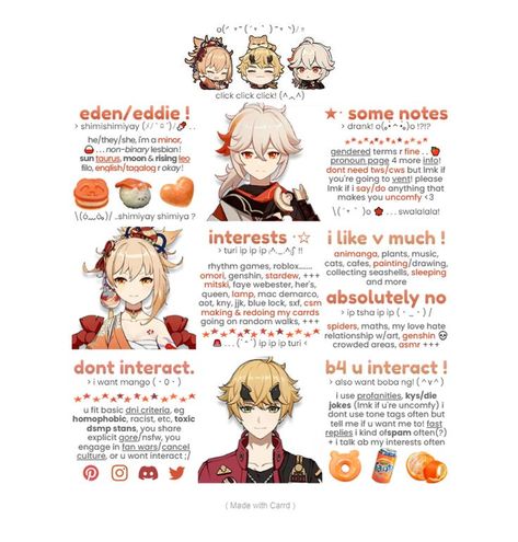 4 Image Layout, Genshin Carrd Ideas, Anime Carrd Ideas, Carrd Inspo Enstars, Genshin Rentry Icons, Yoimiya X Thoma, Carrd Decorations, Carrd Inspo Genshin, Genshin Impact Template