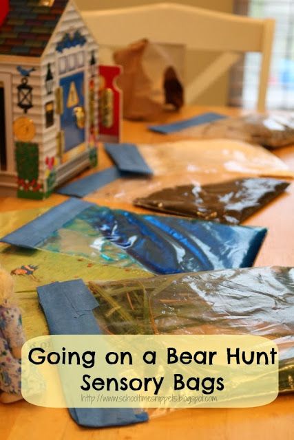 School Time Snippets: Going on a Bear Hunt Sensory Bags Activity Sensory, Going On A Bear Hunt, Story Sack, Bear Hunt, Sensory Bags, Sensory Activities Toddlers, Nursery Activities, Sensory Activity, Story Activities