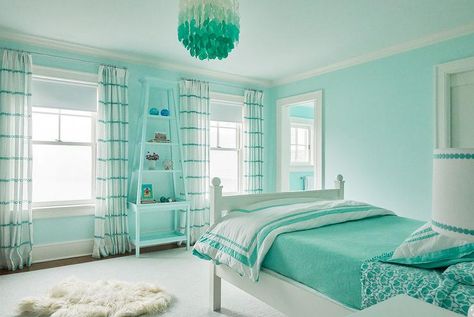 Aqua Blue Bedrooms, Aqua Blue Bedroom, Aqua Bedroom Ideas, Tiffany Blue Rooms, Tiffany Blue Bedroom, Aqua Bedrooms, Pinterest Home Decor Ideas, Turquoise Room, Bedroom Turquoise