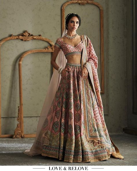 Tarun Tahiliani on Instagram: “LOVE & RELOVE • With all our love, we go back to what has always been known to us, the Indian concept of mix and match, in modern and…” Ajrakh Lehenga, Orang India, Print Lehenga, Tarun Tahiliani, Bridal Lehenga Choli, Indian Couture, Prom Looks, Classic Wedding Dress, Summer Dress Outfits