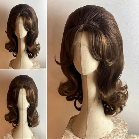 Short Vintage Hairstyles, 70s Style Hair, Vintage Hairstyles For Long Hair, 60s Vibes, Hairstyle Ideas Easy, High Fashion Hair, Drag Make-up, Vintage Hairstyle, 60s Hair