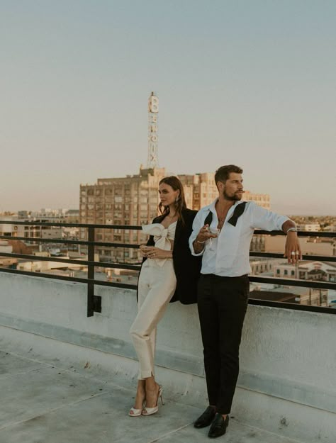 Rooftop Photoshoot, Modern Elopement, Urban Engagement, City Engagement Photos, Engagement Inspo, City Engagement, Urban Wedding, Engagement Photo Outfits, The Perfect Guy