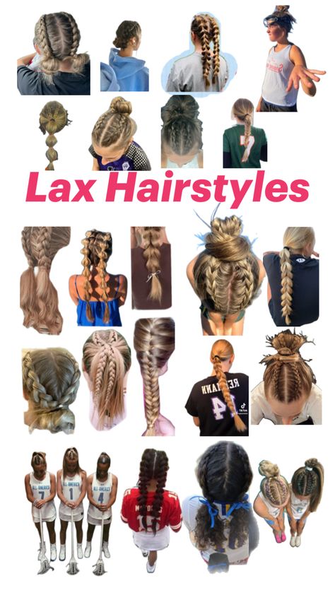 Hairstyles for lacrosse Hairstyles For Lacrosse, Lax Hairstyles, Softball Hair Ideas, Gameday Hairstyles, Hair For Dance, Lacrosse Hair, Lax Hair, Lacrosse Hairstyles, Regular Hairstyles