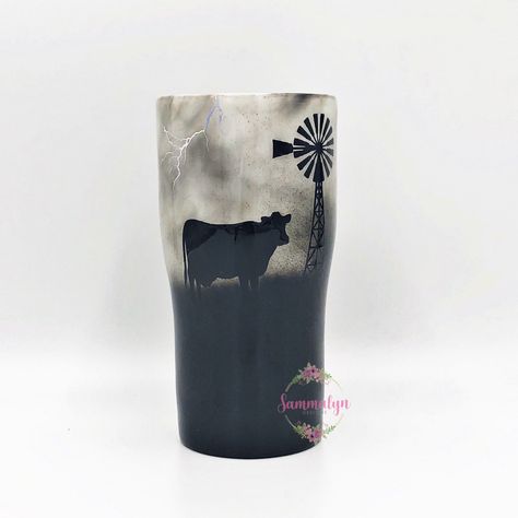 Farm tumbler, Storm tumbler, stormy farm, farm, storm, cow tumbler, lightening, Personalized Tumbler, Gift for Him, gift for her Ffa Tumbler Cups, Farm Tumbler Ideas, Storm Tumbler, Cow Tumblers, Farm Tumbler, Epoxy Cups, Epoxy Crafts, Glitter Mason Jars, Yeti Cups