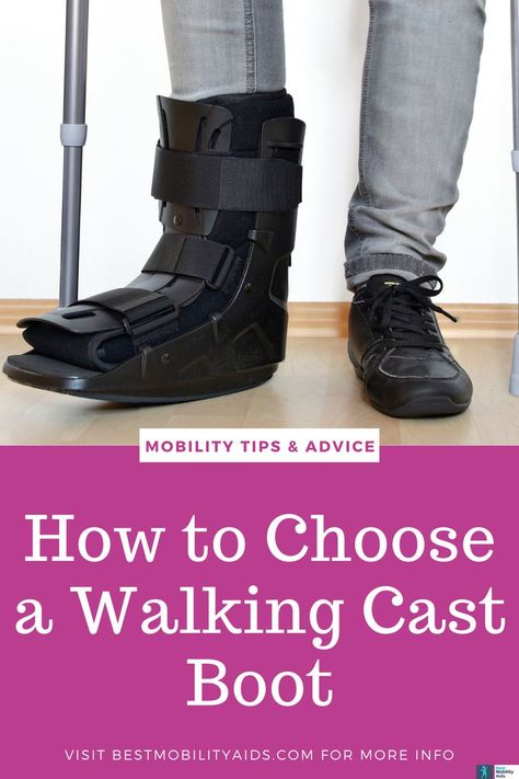 A walking cast boot can be a good alternative over a traditional cast if you have sustained an injury to the lower leg. Find out about the benefits of walking cast boots and the different types available in this guide. #WalkingCastBoot #MobilityAids Walking Cast Boot, Walking Cast, Cast Sock, Air Cast, Knee Scooter, Walking Aids, Benefits Of Walking, Mobility Aids, Crutches