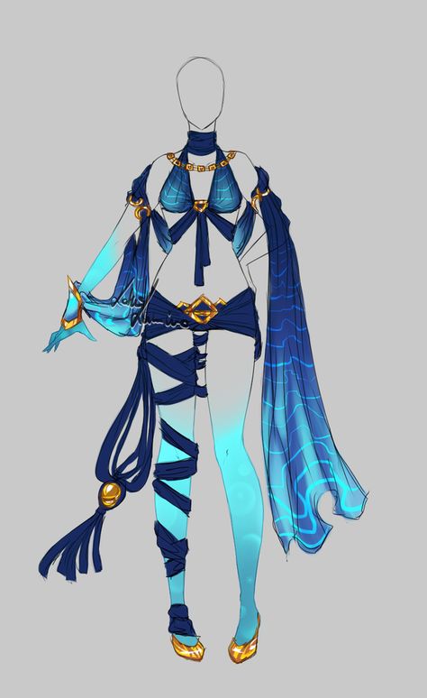 Outfit design - 179 - closed by LotusLumino on DeviantArt Armor Ideas, Carnival Ideas, Anime Kimono, Fantasy Outfits, Fantasy Dresses, Dress Drawing, Anime Dress, Anime Clothes, Outfit Design