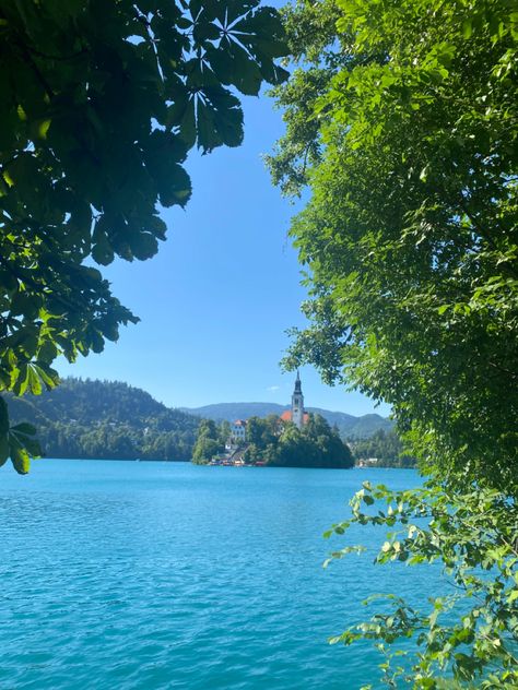 Slovenia Bled Lake, Bled Slovenia Aesthetic, Lake Bled Aesthetic, Interailling Europe, Ljubljana Aesthetic, Interrail Aesthetic, Slovenia Aesthetic, Slovenia Summer, Inter Railing