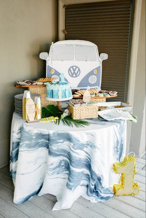 Boho Surfer Birthday Party, Surfer Birthday Party Favors, Surfer One Birthday, Surfs Up Birthday Party Decoration, Surf 3rd Birthday Party, The Big One Table Decorations, Surfs Up First Birthday, The Big One Surf Birthday Centerpieces, The Big One Birthday Surf