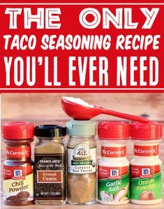 Taco Seasoning Recipe for 1 lb meat. BEST Homemade seasoning for your tacos... once you try it, you'll never go back to the packets from the store again! Plus, it's so fast and easy to make! Go grab the recipe and give it a try this week! Taco Mix Recipe Homemade Seasonings, Gf Taco Seasoning Recipe, Homemade Taco Seasoning Recipe For 1lb Of Meat, Homemade Taco Seasoning For 1 Pound Of Meat, Seasoning For Nacho Meat, Easy Taco Seasoning For 1 Lb, Spicy Taco Seasoning Recipe, Taco Seasoning Recipe 1 Lb Meat, Diy Taco Seasoning For 1 Lb Meat