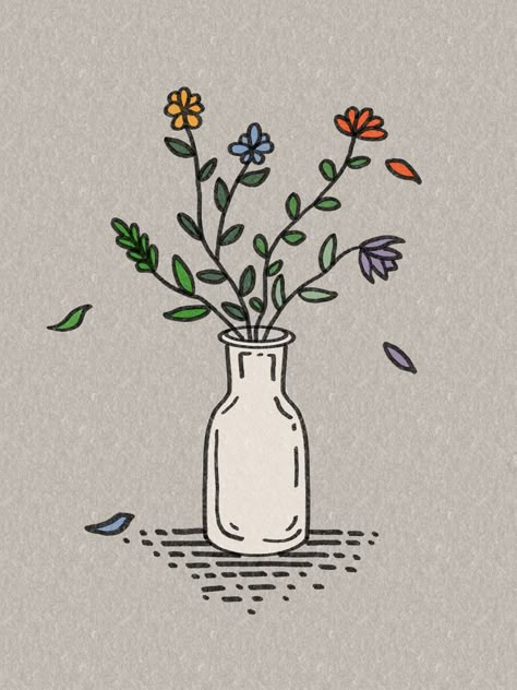 #art #drawing #cute #wallpaper #aesthetic #vase #flowers #plant Plant Easy Drawings, Flower Drawing Aesthetic Easy, Spring Line Drawing, Spring Drawings Ideas Art Flowers, Flowers Drawing In A Vase, Plant Vase Drawing, Flower Vase Line Art, Simple Flower Vase Drawing, Plant Cartoon Aesthetic