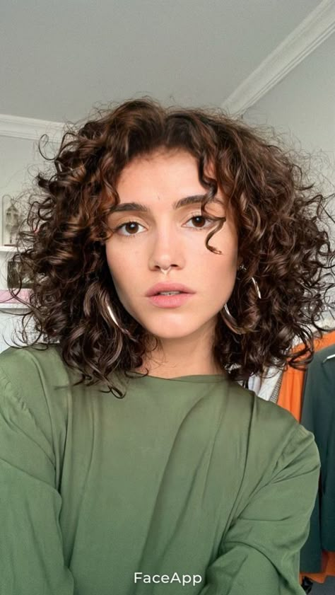 Short Hair Curly Haircuts, Biracial Short Curly Hair, Short Hair Cuts For Women With Curly, Short Loose Curly Haircuts, Curly Haircuts For Oval Face, Short Wavy Hair Middle Part, Curly Haircut Short Layers, 3b Curly Short Haircut, Short Haircuts Without Bangs