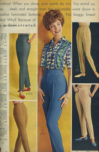 Spiegel 1963 stretch pants | Flickr - Photo Sharing! 1960s Outfits For Women, 60s Pants, 60s Outfit, 60s Fashion Women, Outfits 60s, 60s Outfits, 60’s Fashion, 60s Women, 1960s Outfits