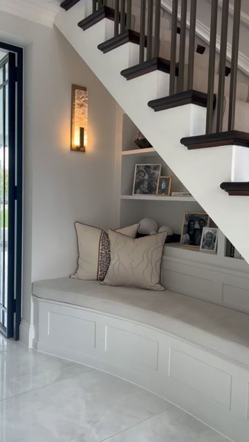 Stairs Nook, Under Stairs Nook, Under Stairs Ideas, Under Staircase, Stair Nook, Under Stairs Storage, Stair Ideas, Stairs Storage, House Staircase