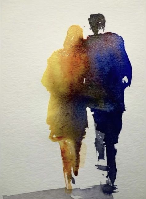 Cool Watercolor Paintings, Watercolor Figure Painting, Doing Better, Sketches Of People, Watercolour Inspiration, Soyut Sanat Tabloları, It's Never Too Late, Watercolor Paintings Easy, Painting People