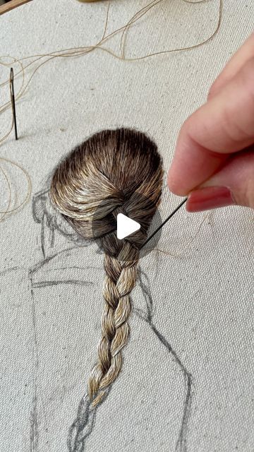 Sila Gur on Instagram: "It’s all about blending 🪡🧵 #embroidery #embroideryart #textileart" Needle Painting Embroidery, Realistic Embroidery, Doll Embroidery, Portrait Embroidery, Miniature Embroidery, Embroidery Art, Textile Art, Ariel, Needlepoint