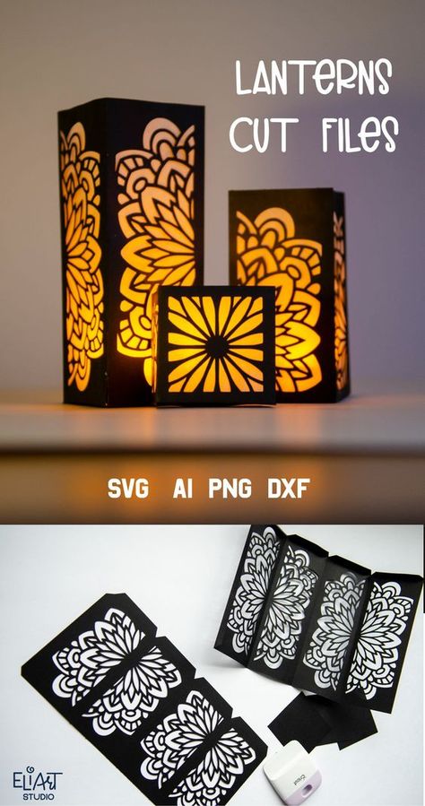 Laser cut files templates Vesak Lantern Design, 3d Tiskárna, Diwali Lantern, Lantern Template, Lantern Svg, Lantern Ideas, Projets Cricut, Diwali Diy, 3d Svg