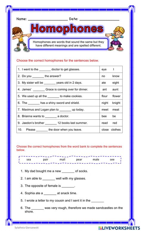 Grade Seven English Worksheets, Homonyms Activities 3rd Grade, Homophones Worksheets For Grade 2, Homophones Worksheets 2nd Grade, Homonyms Worksheet Grade 3, Homophones Worksheets For Grade 3, English Worksheet Grade 3, Homonyms Worksheet, Homophones Worksheets