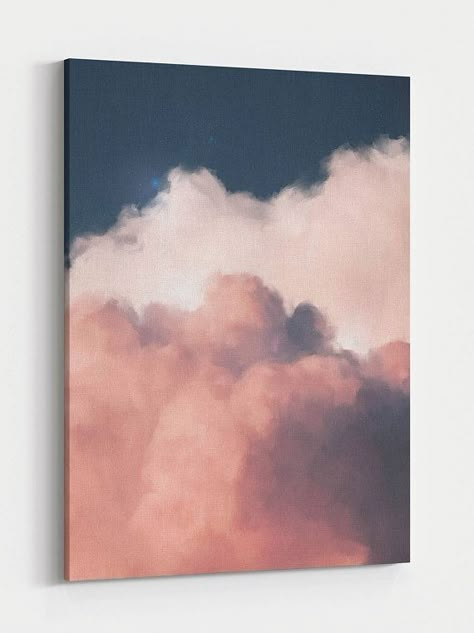 Art Painting Tools, Cloud Print, Cute Canvas Paintings, Cloud Art, 수채화 그림, Small Canvas Art, Cloud Painting, Arte Inspo, Wall Art Abstract