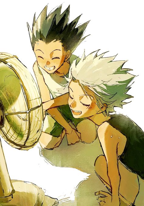 Hxh Gon And Killua, Killua Fan Art, Gon Hunter X Hunter, Killua X Gon, Gon X Killua, Killua And Gon, Hunter X Hunter Killua, Gon And Killua, Gon Killua