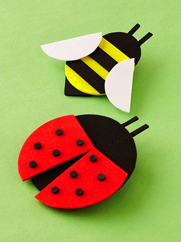 Foam Projects, Ladybug Craft, Bug Craft, Homemade Stamps, Foam Sheet Crafts, Crafts Animals, Insect Crafts, Foam Stamps, Ladybug Crafts