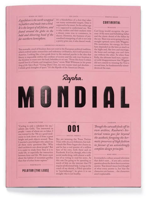 Rapha’s text-loving publication is gearing up our aesthetics | Typeroom.eu Cycling Lifestyle, Mcnally Jackson, Indesign Layout, Flyer Design Inspiration, Print Typography, Text Layout, Magazine Layout Design, Brochure Layout, Design Brochure