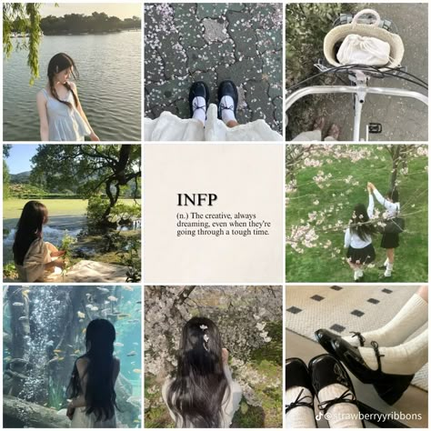 #infp #infpcore #mbti #fairy #fantastic #forest #aesthetic #peri #nature #naturelovers Infp Makeup, Infp Personality Aesthetic, Infp Moodboard, Infp Girl, Infp Istj, Infp Vibes, Moodboard Coquette, Mbti Love, Infp Core