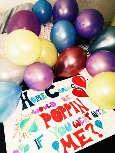 Dance invite homecoming promposal balloons popping poppin Balloon Promposal, Prom Asks, Sadies Proposals, Hoco Proposal Ideas, Formal Proposal, Prom Posals, Sadies Proposal, Sadies Dance, Prom Invites