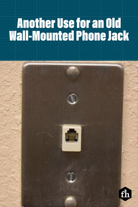 Cover up old wall-mounted phone jack with one of these brilliant ideas. #phonejack #diy #walls #diyer Hide Phone Jack, Phone Jack Covers, Wall Jack, Empty Picture Frames, Phone Jack, Wall Phone, Small Collectibles, Diy Electrical, Old Phone