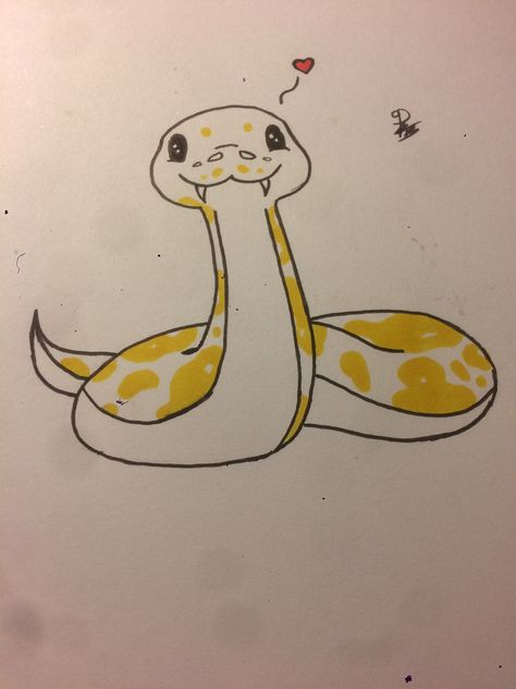 Cute Drawings Of Snakes, Snake Drawings Cute, Cute Snake Sketch, Cute Drawings Snake, Drawing Ideas Snake Easy, Cute Snek Drawing, Cute Snake Drawing Easy, Snake Drawing Sketches Easy, Yellow Snake Aesthetic