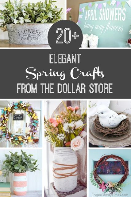 Simple, elegant spring decor crafts from the dollar store. Beautiful spring decor can be inexpensive with creative crafts. This collection includes spring vases, beautiful spring wreaths, spring wall art, bird nests and more #springdecor #craft #dollarstore #Springcrafts #dollarstorecrafts #frugalfamilytimes Diy Spring Decor For Classroom, Simple Spring Crafts For Adults, Diy Spring Gifts For Adults, Dt Easter Crafts, Spring Craft Adult, Spring Decorations For The Home, Mother’s Day Dollar Store Diy, Spring Mason Jar, Spring Vases