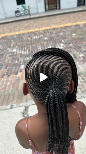 African Cornrows Natural Hair, Kids Braided Ponytail With Beads, Girls Cornrow Hairstyles For Kids, Cute Hairstyles For Black Kids 9-10, 2 Ponytail Hairstyles For Kids, Braids With Curls For Kids, Hairstyles For Little Kids Easy, Kids Braided Hairstyles Black Children, Kids Wedding Hairstyles