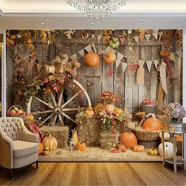 Autumn Photoshoot, Fall Backdrops, Harvest Celebration, Thanksgiving Banner, Pumpkin Thanksgiving, Fall Wall Decor, St Anthony, Holiday Wall Decor, Thanksgiving Decor