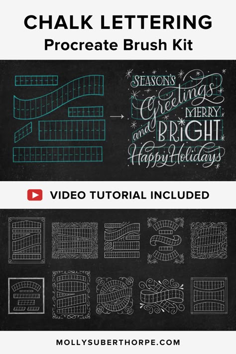 Chalkboard Layout Design, Chalk Lettering Tutorial, Chalkboard Calligraphy Alphabet, Lettering Guide Procreate, Typography Layout Design Creative, Procreate Lettering Grid, Hand Lettering Templates, Chalkboard Layout, Chalkboard Lettering Fonts