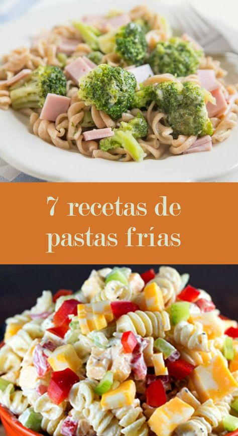 recetas de sopas frias faciles | CocinaDelirante Gluten Free Pasta Dinner, Ensalada Pasta, Cold Pasta Recipes, Pasta Recipes Easy Fast, Cold Soup Recipes, Healthy Pasta Salad Recipes, Bbq Party Food, Side Salad Recipes, Fettuccine Alfredo Recipes