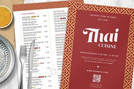 2109106 Thai Menu Templates VF34SCK Photoshop PSD, AI, INDD, IDML | 67 Mb Download Directly from FreePSDvn's Server Thai Restaurant Food Menu Layouts ... Thai Restaurant Menu, Thailand Restaurant, Restaurant Menu Card, Thai Food Menu, Thai Menu, Menu Layout, Restaurant Poster, Food Menu Template, Restaurant Menu Template