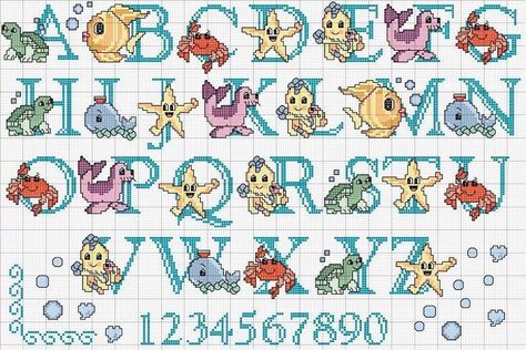 Alfabet Font, Cross Stitch Alphabet Patterns, Cross Stitch Letters, Pola Kristik, Learn Embroidery, Cross Stitch Alphabet, Cross Stitch Samplers, Cross Stitch Fabric, A Cross