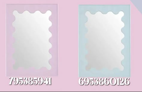 Wallpaper Mirror, Codes Wallpaper, Baby Room Decals, Modern Decals, Soft Kidcore Aesthetic, Bloxburg Decals Codes Aesthetic, Preppy Decal, Mirror Decals, Blocksburg Room Ideas￼