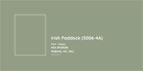 Valspar Irish Paddock, Pantone Tcx, Valspar Paint Colors, Valspar Colors, Analogous Color Scheme, Paint Color Codes, Rgb Color Codes, Hexadecimal Color, Valspar Paint