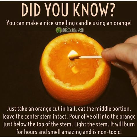 Orange Candle, Simple Life Hacks, Diy Life Hacks, Diy Life, Orange Peel, House Cleaning Tips, Diy Cleaning Products, Useful Life Hacks, Household Hacks