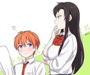 Monthly Girls Nozaki Kun, Tall Girl Short Guy, Short Guy, Shoujo Manga, Anime Love Couple, Guy Drawing, Tall Girl, Anime Best Friends, Cute Comics