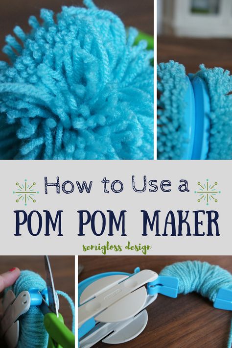 Pom Poms Diy, Loom Knitting Scarf, Make Pom Poms, Pom Pom Decorations, Diy Pom Poms, Diy Pom Pom, How To Make A Pom Pom, Pom Pom Maker, Pom Garland