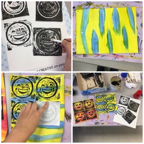 Printmaking Lessons, Kids Printmaking, Printmaking Projects, Summer Youth, Art Printmaking, 4th Grade Art, 5th Grade Art, 3rd Grade Art, Art Elements