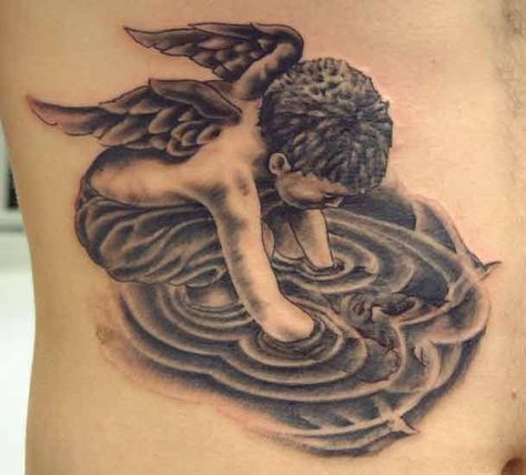 20+ Great Devil and Angel Tattoo Designs – EntertainmentMesh Angel Vs Demon Tattoo, Bad Angel Tattoo, Angel Demon Tattoo, Good And Evil Tattoos, Angels Tattoo, Angel Devil Tattoo, Halo Tattoo, Virgo Tattoo Designs, Tattoo Tiny