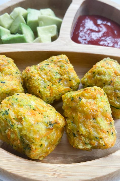 Zucchini Potato Carrot Recipes, Zucchini Tots For Baby, Zucchini Chicken Nuggets, Baby Veggie Nuggets, Baby Tots Recipe, Zucchini Recipes Toddler, Toddler Vegetable Recipes, Zucchini Recipes Baby, Zucchini For Babies