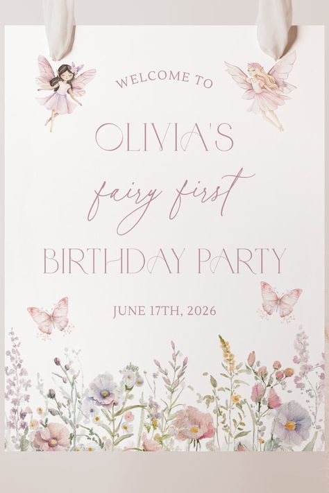 Fairy First Birthday Welcome Sign Fairy Birthday Sign Fairy First Bday Welcome Sign Fairy Welcome Sign Fairy First Birthday Party Decor R3 - Etsy Kids Fairy Party, Fairy First Birthday Party, Happy Birthday Fairy, Fairy Birthday Themes, Fairy Theme Birthday Party, First Birthday Welcome Sign, Woodland Fairy Birthday, First Birthday Party Decor, Birthday Butterfly