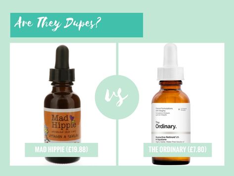 Are They Dupes? The Ordinary Granactive Retinoid 2% In Squalane VS Mad Hippie Vitamin A Serum https://www.beautifulwithbrains.com/dupes-the-ordinary-granactive-retinoid-2-in-squalane-vs-mad-hippie-vitamin-a-serum/ Ordinary Granactive Retinoid, Diy Vitamin C Serum, Granactive Retinoid, Vitamin A Serum, Diy Wrinkles, Serum Benefits, Trending Skincare, Skin Care Routine 30s, Natural Skin Care Routine