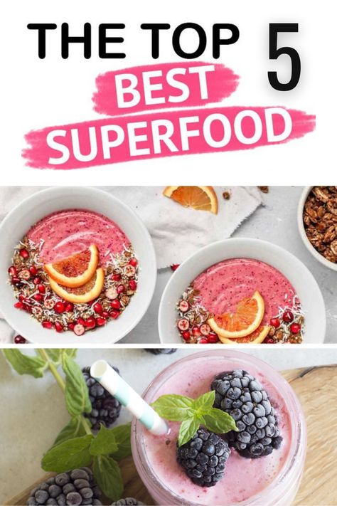 What is a superfood and how do you use it? Check out My Top 5 Superfoods to find out all the benefits of some of the best foods and how to fit them into your daily diet. #superfoods #healthy Supreme Super Foods, 5 Superfoods, Superfood Diet, Top Superfoods, Super Foods List, Survival Foods, Best Superfoods, Fitness Supplements, Green Superfood